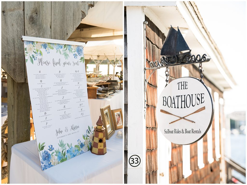 Nautical wedding details were used all throughout Alyssa and John’s Mystic Seaport Wedding. 
