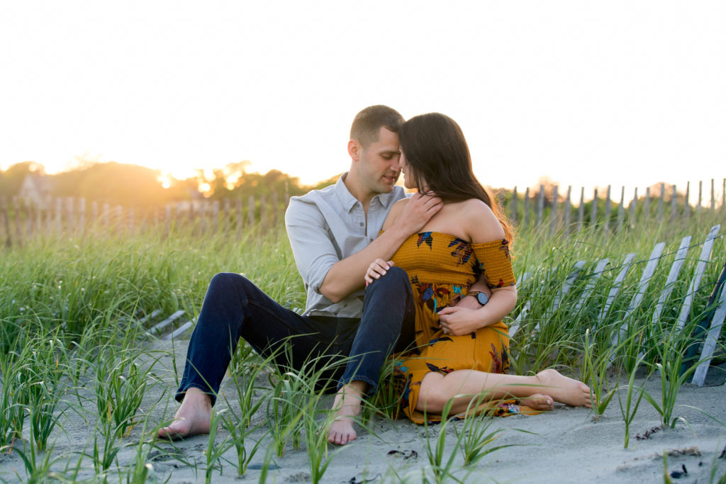 Engagement Session on Newport Beach in Newport Rhode Island.