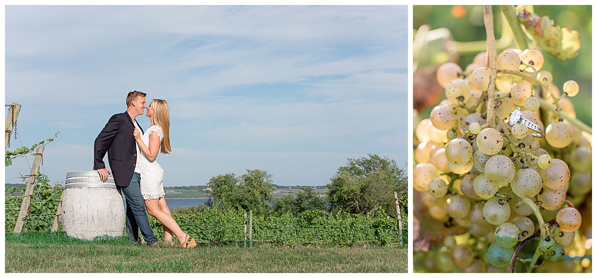A Bride and Groom enjoy their day at Greenville Vineyards in Portsmouth RI. 