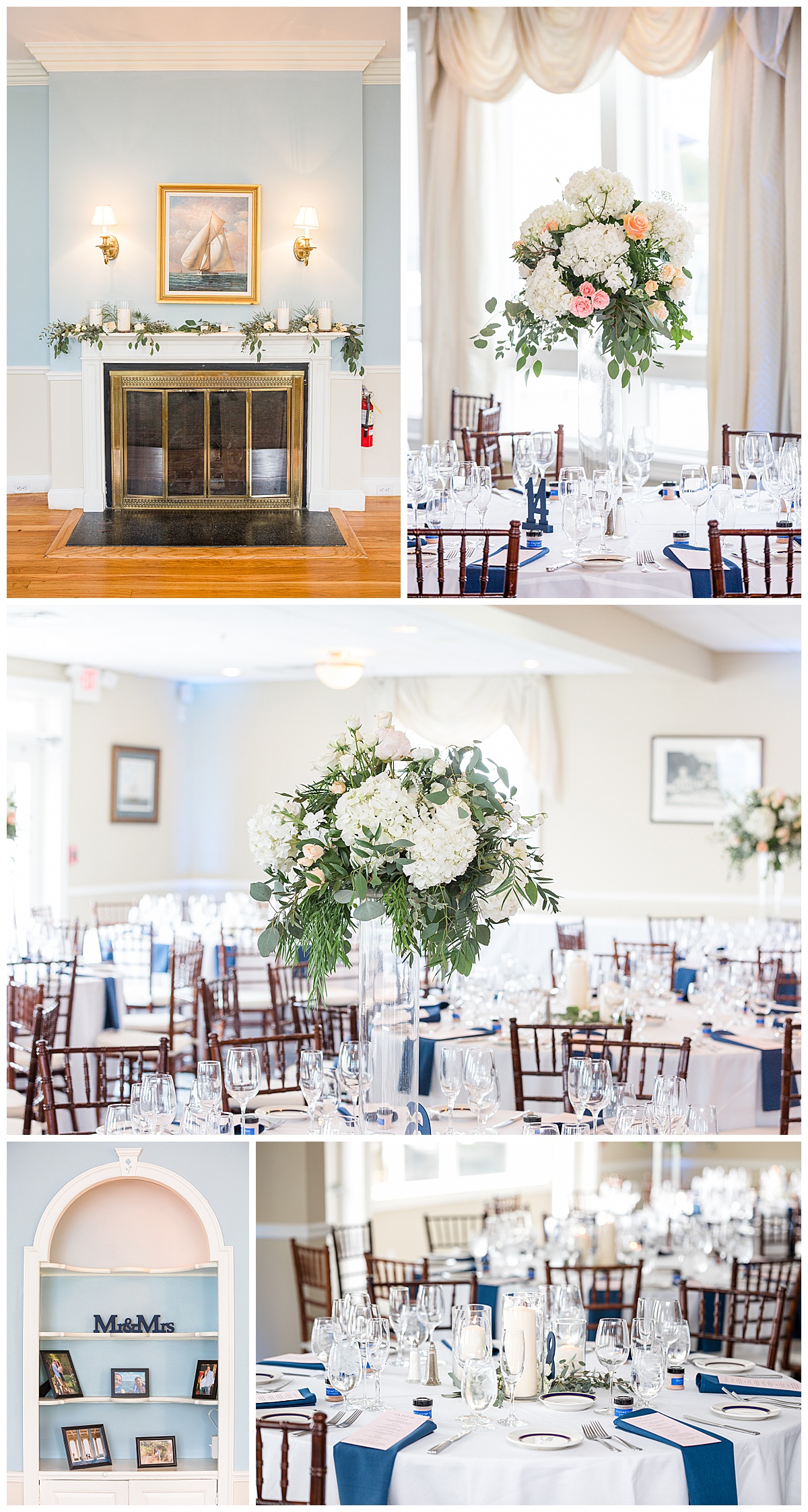 The ballroom at Warwick Country Club is elegant and timeless. 