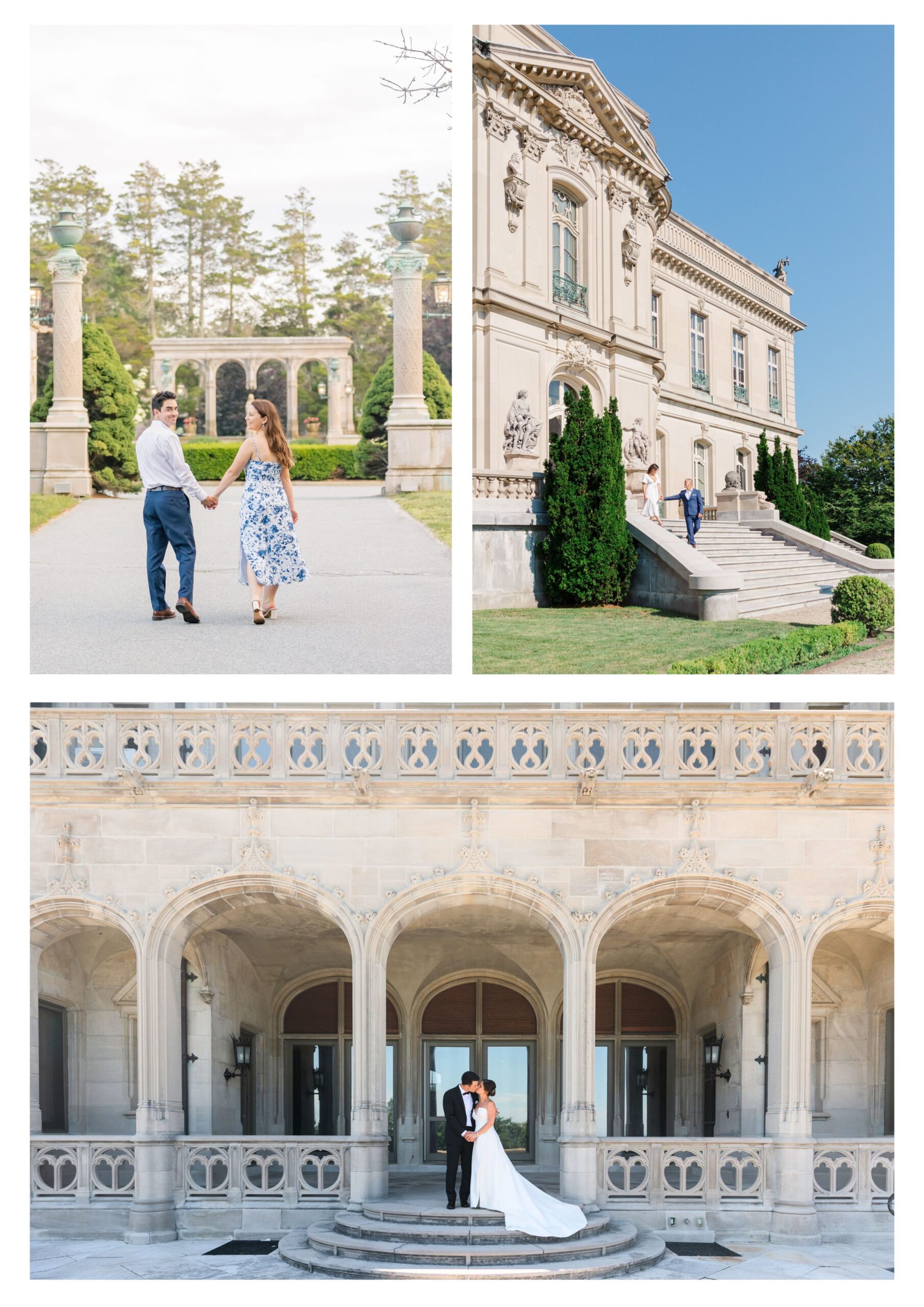 Newport Rhode Island Engagement Sessions at the Mansions. 