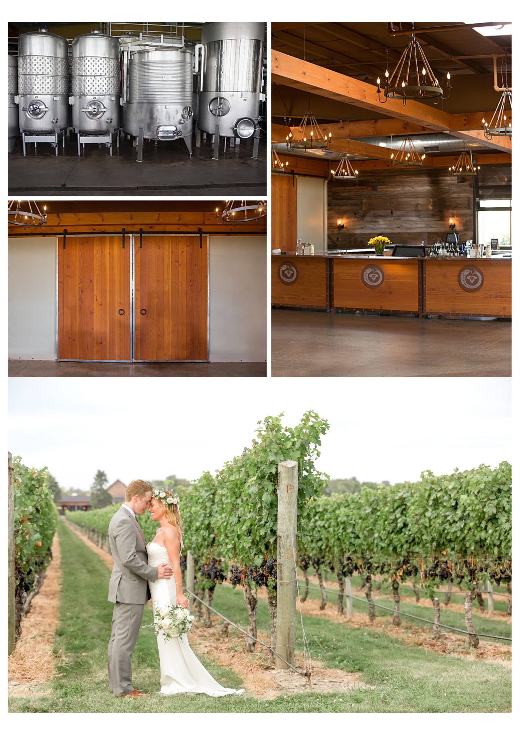 Newport Vineyards wedding and engagement session spaces. 